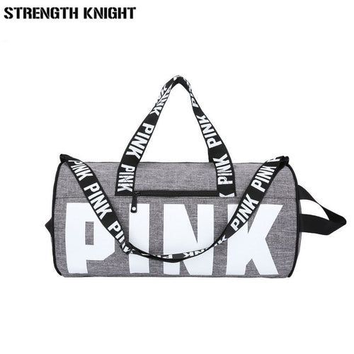 2019 Women Travel Duffle Fashion Pink Letter Handbags Large Capacity Travel Totes Waterproof Beach Bag Shoulder Bag