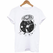 Load image into Gallery viewer, Summer Women T Shirt Cosmic Belief Harajuku New Ins Travel The World Tshirt Women Cartoon Printed Vogue Casual Tee Shirt Femme