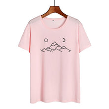 Load image into Gallery viewer, Outdoor Harajuku Graphic Tee Women Summer Tops Travel Hiking Lover Printed Tshirt Black White Cotton T-shirt Female Camisetas