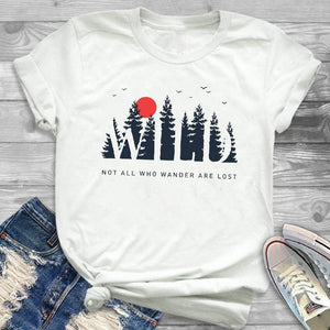 Women Shirt Adventure Camping  Travel Ladies Female Clothing T Womens Clothes T-shirt Graphic Short Sleeve Printed Top Tshirt