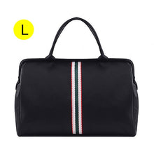 Load image into Gallery viewer, Women Overnight Weekend Traveling Bag Ladies Stripe Handbag Big Travel Bag Light Luggage Men Foldable Duffle Bags Korean XA637WB