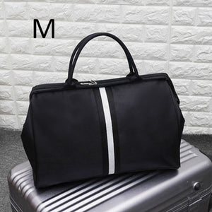 Women Overnight Weekend Traveling Bag Ladies Stripe Handbag Big Travel Bag Light Luggage Men Foldable Duffle Bags Korean XA637WB