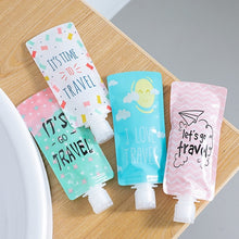 Load image into Gallery viewer, Cute Portable Travel Folding Dispensing Bag Shower Shampoo Bottle Facial Cleanser Liquid Storage Bag Dropshipping 1 Pcs