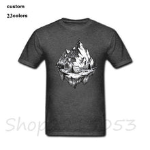 Load image into Gallery viewer, mountain calling travel Happy camper Summer Print Men MTB TShirts Hiker Rock Climbing T-SHIRTs Gift Birthday funny male t shirts