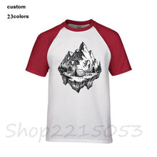 Load image into Gallery viewer, mountain calling travel Happy camper Summer Print Men MTB TShirts Hiker Rock Climbing T-SHIRTs Gift Birthday funny male t shirts