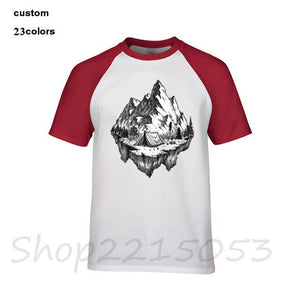 mountain calling travel Happy camper Summer Print Men MTB TShirts Hiker Rock Climbing T-SHIRTs Gift Birthday funny male t shirts