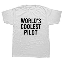 Load image into Gallery viewer, Summer Fashion Funny Airplane Mode On Travel T Shirt Men Short Sleeve Cotton Pilot Heartbeat Flying T-shirt