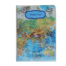 Load image into Gallery viewer, PVC Flat Printing World Map Passport Holder Travel Card Case Document Cover Air Travel Accessory