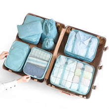 Load image into Gallery viewer, 8pcs 6pcs Travel Home Clothes Quilt Blanket Storage Bag Set Shoes Partition Tidy Organizer Wardrobe Suitcase Pouch Packing Cube