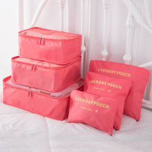 Load image into Gallery viewer, 8pcs 6pcs Travel Home Clothes Quilt Blanket Storage Bag Set Shoes Partition Tidy Organizer Wardrobe Suitcase Pouch Packing Cube