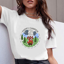 Load image into Gallery viewer, Women Clothes Print No Wander Lost Travel Print Summer Tshirt Printed Women Shirt T Female T-shirt Top Casual Woman Tee