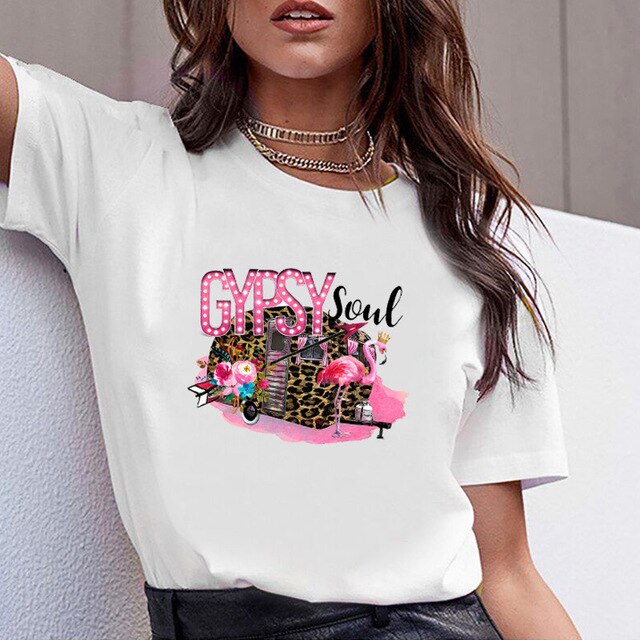 Women Clothes Print No Wander Lost Travel Print Summer Tshirt Printed Women Shirt T Female T-shirt Top Casual Woman Tee