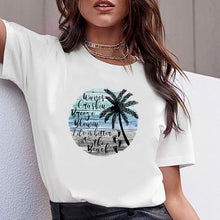 Load image into Gallery viewer, Women Clothes Print No Wander Lost Travel Print Summer Tshirt Printed Women Shirt T Female T-shirt Top Casual Woman Tee