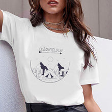 Load image into Gallery viewer, Women Clothes Print No Wander Lost Travel Print Summer Tshirt Printed Women Shirt T Female T-shirt Top Casual Woman Tee