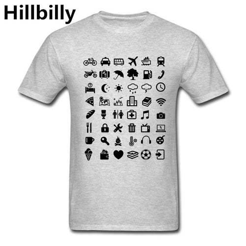 Travel Icon T-Shirt Summer Traveller Backpacking Global World Tee Iconspeak New T Shirts Unisex Funny Tops Tee Shirt For Men