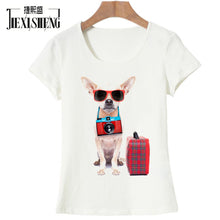 Load image into Gallery viewer, Cartoon image travel puppy Women Casual T Shirt For Girls Summer Female Shirt Short Sleeved Ladies T-shirts Woman Tops Feminine