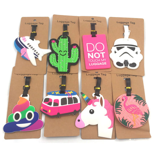 Travel Accessories Star Wars Luggage Tags Animal Cartoon Silica Gel Suitcase ID Addres Holder Baggage Boarding Portable Label