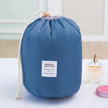 Load image into Gallery viewer, Aosbos High Quality Waterproof Travel Cosmetic Bag Nylon  Drawstring Barrel Wash Bags Large Capacity Women Cosmetic MakeUp Bag