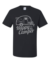 Load image into Gallery viewer, Happy Camper T-Shirt Rv Tourism Camping Summer Nature Travel 2019 Designer New Short-Sleeve Cotton Print Men Striped T Shirt