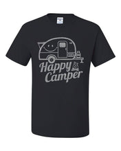 Load image into Gallery viewer, Happy Camper T-Shirt Rv Tourism Camping Summer Nature Travel 2019 Designer New Short-Sleeve Cotton Print Men Striped T Shirt