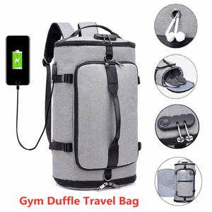 Men Traveling Bag Nylon Back Bag Men Shoes Travel Backpack Sport Bag Backpack Multifunction Tote Gym Bags For Shoes Storage